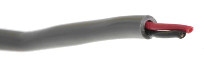 Alpha Wire Alpha Essentials Communication & Control Control Cable, 2 Cores, 0.35 mm², Unscreened, 30m, Grey PVC Sheath,