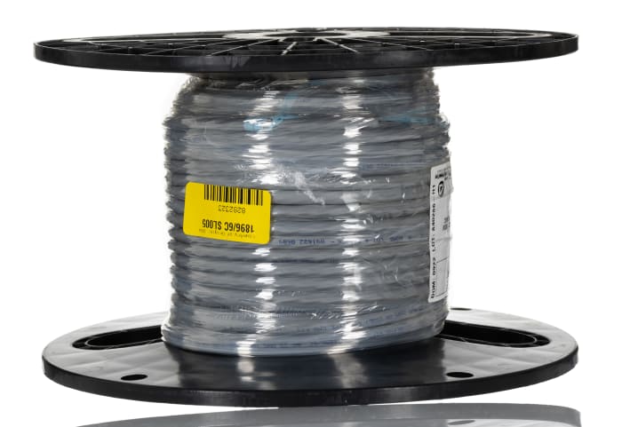 Alpha Wire Alpha Essentials Communication & Control Control Cable, 6 Cores, 0.56 mm², Unscreened, 30m, Grey PVC Sheath,