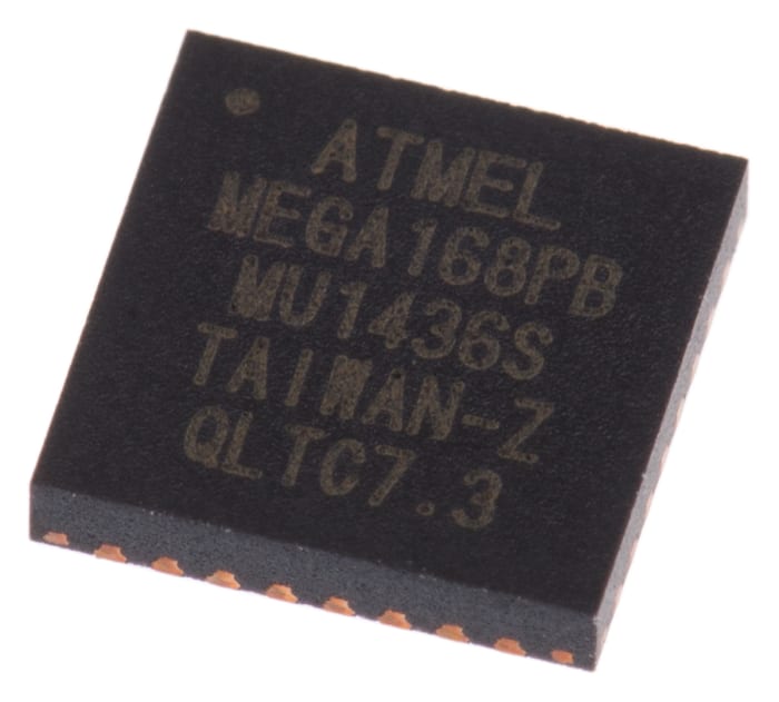 Microchip ATMEGA168PB-MU, 8bit AVR Microcontroller, ATmega, 20MHz, 16 kB Flash, 32-Pin QFN