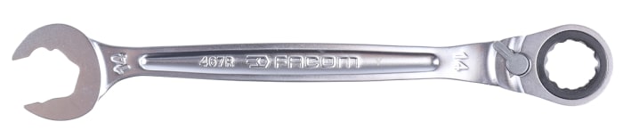 Llave combinada de carraca, Facom, 14 mm