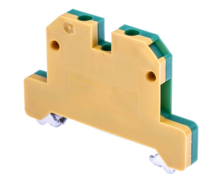 Weidmuller 661060000 SAK Series Green, Yellow, 2.5mm², Single-Level, Screw Termination