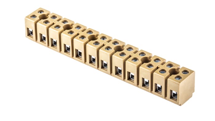 Weidmuller MK Series Terminal Strip, 24A, 22 → 12 AWG Wire, Screw Termination