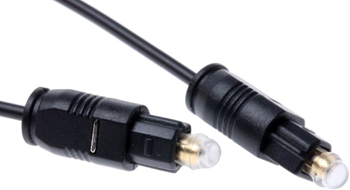 RS PRO Male TOSlink to Male TOSlink Optical Audio Cable, 2.5m