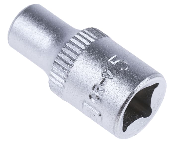 RS PRO 1/4 in Drive 5mm Standard Socket, 6 point