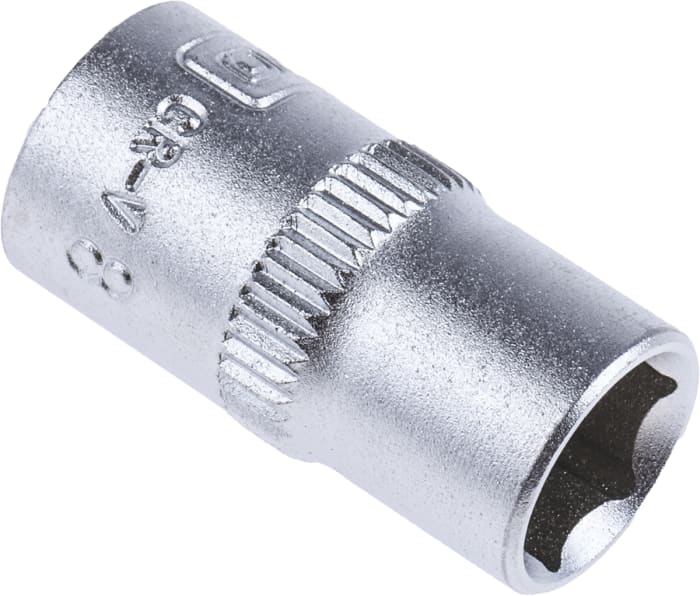 RS PRO 1/4 in Drive 8mm Standard Socket, 6 point