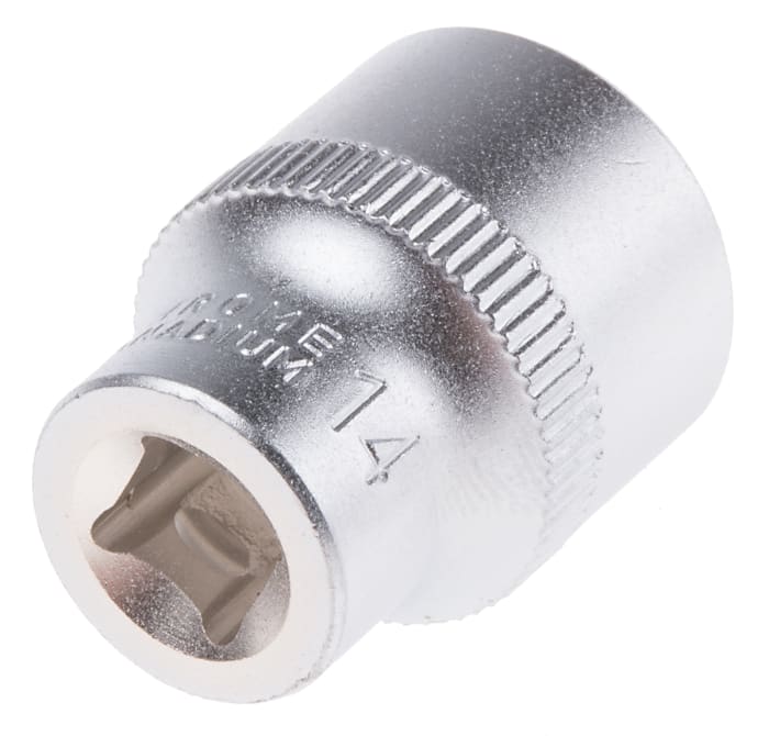 RS PRO 1/4 in Drive 14mm Standard Socket, 6 point