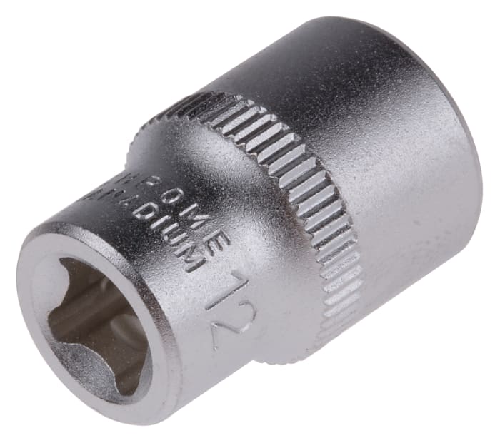 RS PRO, RS PRO 1/4 in Drive 12mm Standard Socket, 6 point