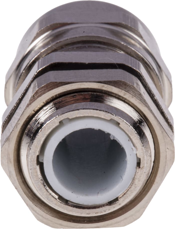 RS PRO, RS PRO Metallic Nickel Plated Brass Cable Gland, M20 Thread, 6mm  Min, 12mm Max, IP68, 210-0601