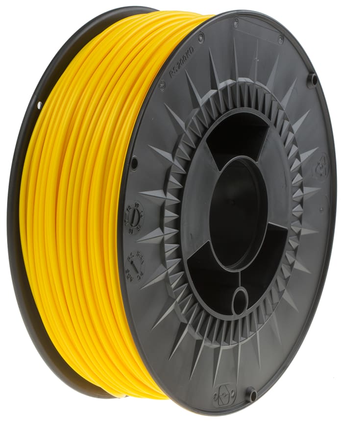 Filament pour imprimante 3D RS PRO, PLA, Ø 2.85mm, Jaune, 1kg, FDM
