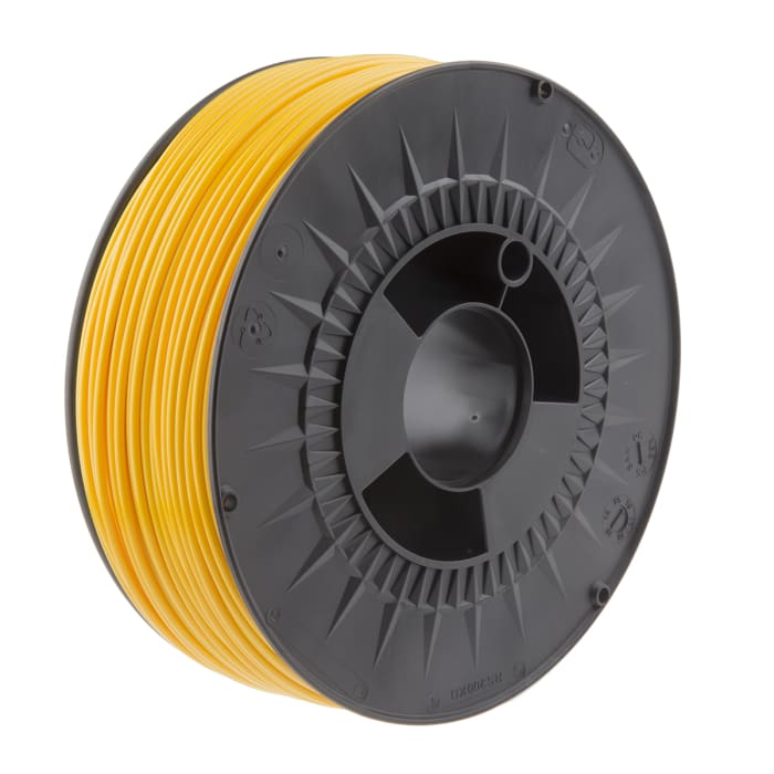 RS PRO 2.85mm Yellow ABS 3D Printer Filament, 1kg
