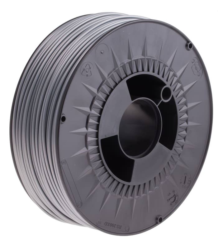 RS PRO 2.85mm Silver ABS 3D Printer Filament, 1kg