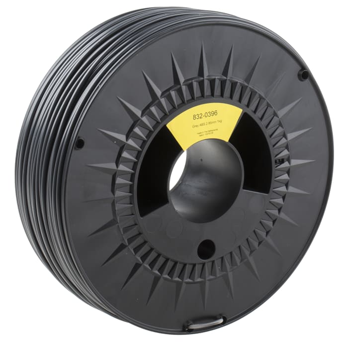 RS PRO 2.85mm Grey ABS 3D Printer Filament, 1kg