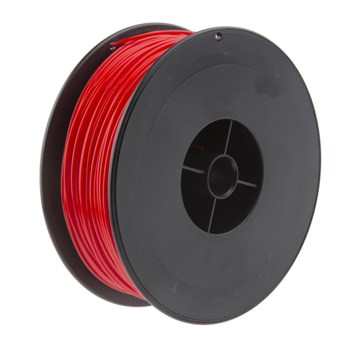 Filament pour imprimante 3D RS PRO, PLA, Ø 1.75mm, Rouge, 300g, FDM