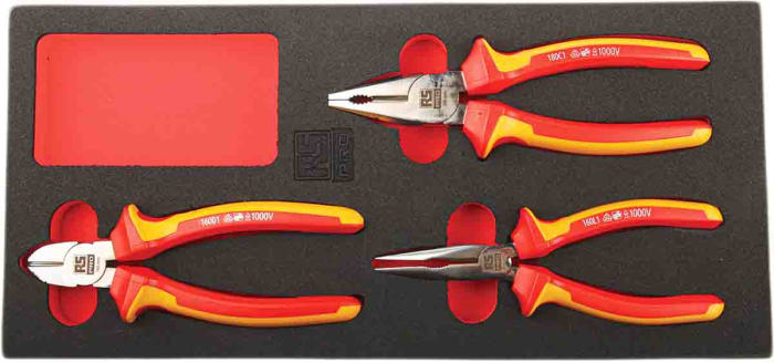 RS PRO 3 Piece Plier Set 250 mm Overall