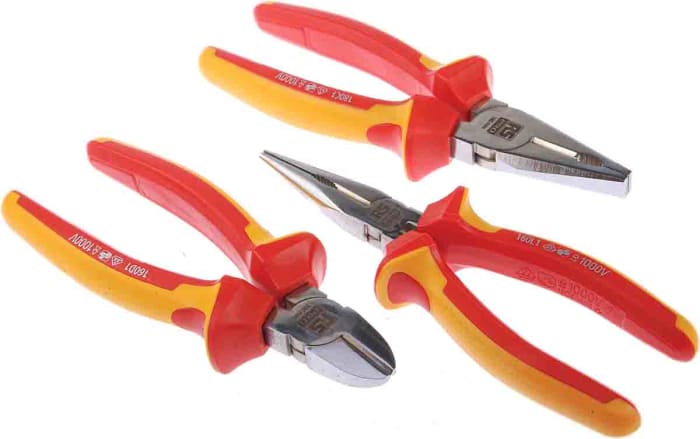 RS PRO 3 Piece Plier Set 250 mm Overall