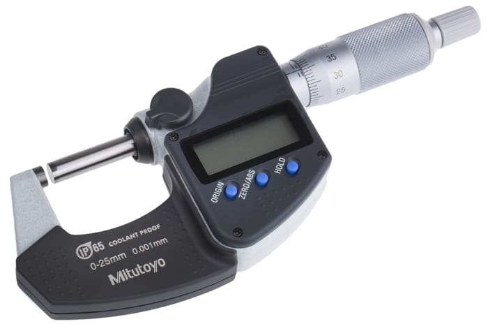 Mitutoyo 293-240-30 External Micrometer, Range 0 mm →25 mm