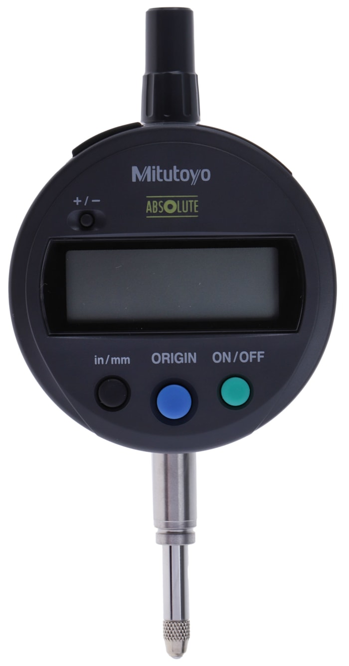 Mitutoyo 543-782 Imperial/Metric Dial Indicator, , 0.01 mm Resolution , 0.02 mm Accuracy
