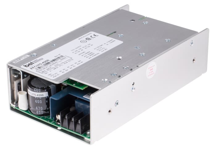 BEL POWER SOLUTIONS INC Embedded Switch Mode Power Supply SMPS, PFC375-4200, 5 V dc, 12 V dc, 24 V dc, 4 A, 10 A, 375W,