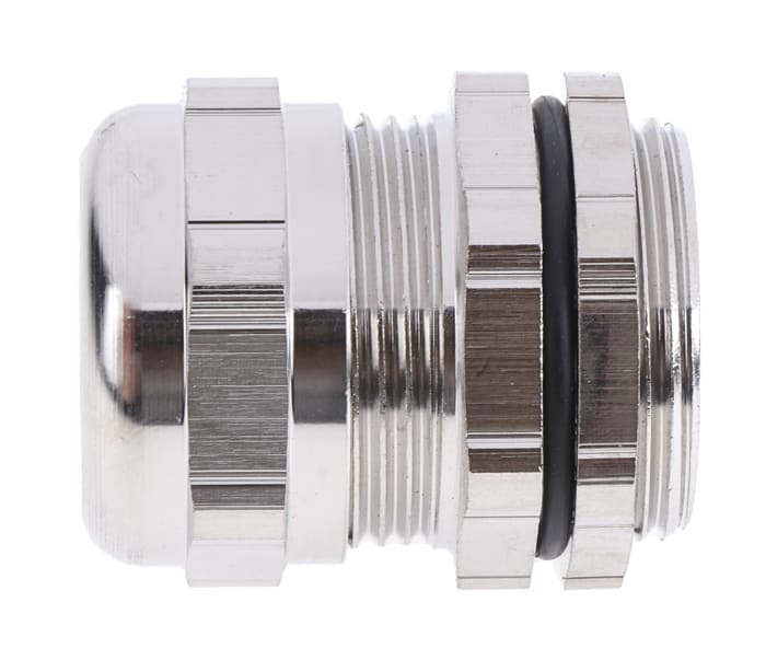 RS PRO, RS PRO Metallic Nickel Plated Brass Cable Gland, M20 Thread, 6mm  Min, 12mm Max, IP68, 210-0601