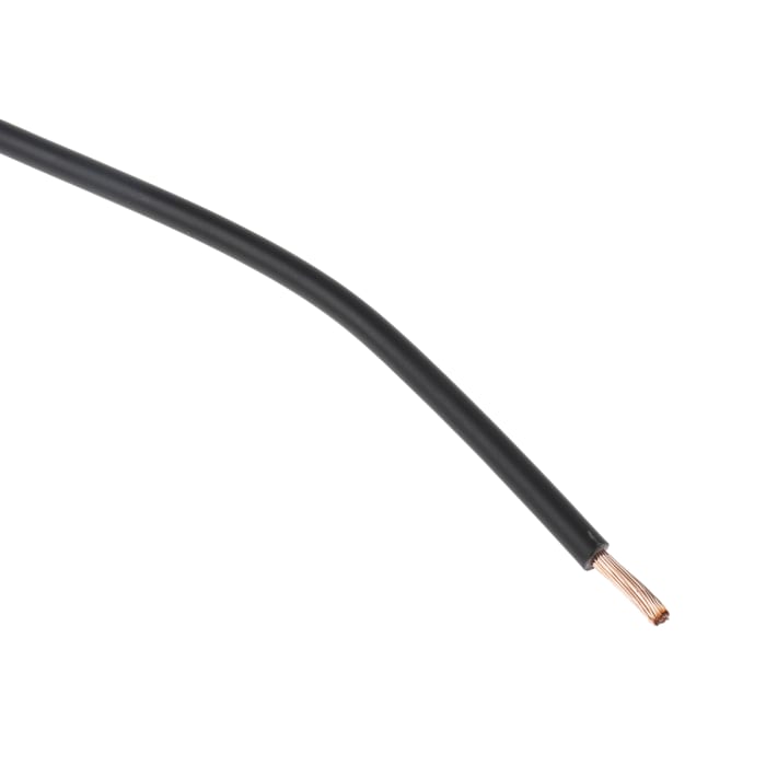 Cable de conexión 6491B RS PRO, área transversal 2.5 mm² H07Z-K Cable para Equipos Filamentos del Núcleo 45 Negro, 750 V