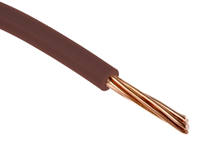 RS PRO Brown 1.5mm² Hook Up Wire, 16 AWG, 7/0.53 mm, 100m, Polyolefin Cross-linked EI5, Type EI 5 to EN 50363-5