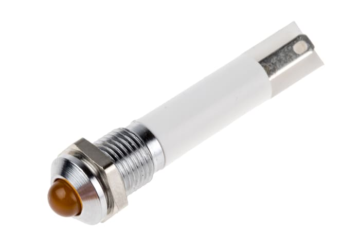 RS PRO Orange Panel Mount Indicator, 24 V dc, Solder Lug Termination, IP67
