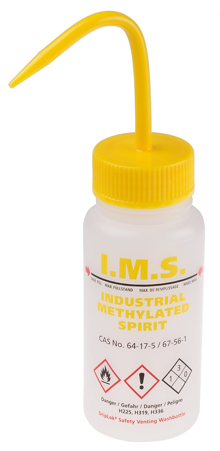 RS PRO 250ml LDPE Wide Neck Wash Bottle