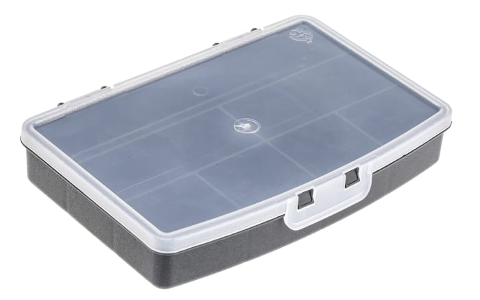 Boite compartimentée RS PRO, 7 Compartiments, Plastique, 30mm x 122mm x 175mm