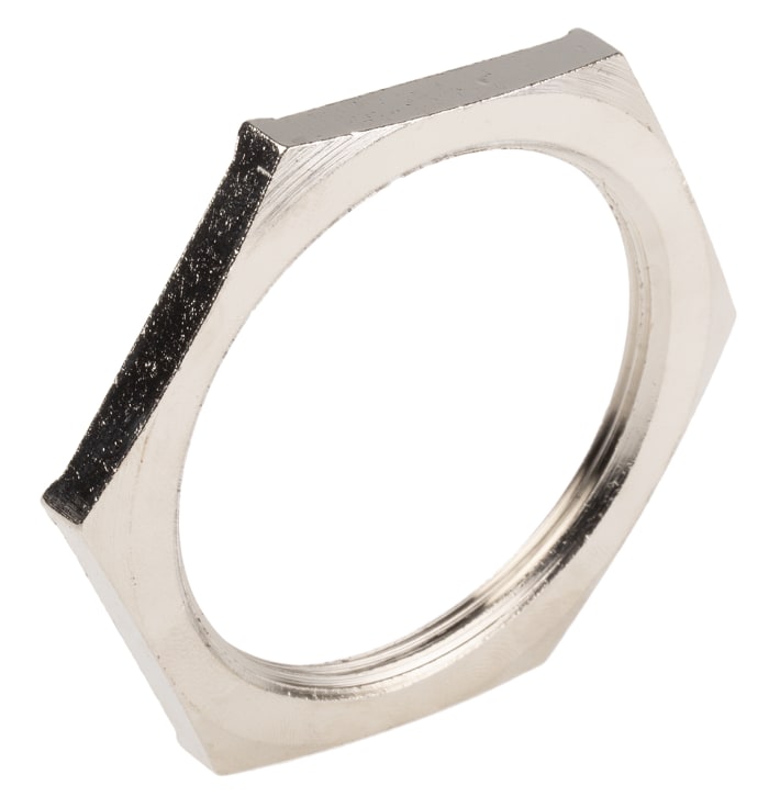 Lapp Silver Nickel Plated Brass Cable Gland Locknut, M50 Thread