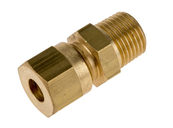 RS PRO 1/8 BSPT Compression Fitting for Use with Thermocouple or PRT Probe, 3/16in Probe, RoHS Compliant Standard