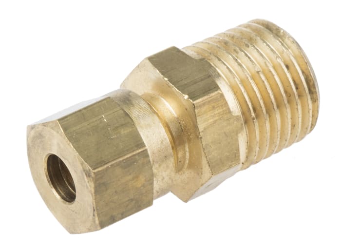 RS PRO 1/8 BSPT Compression Fitting for Use with Thermocouple or PRT Probe, 3/16in Probe, RoHS Compliant Standard