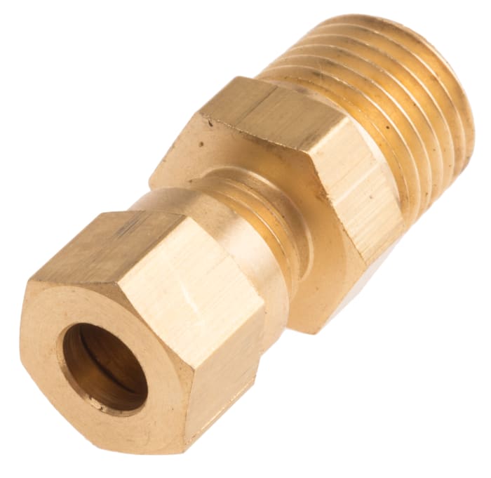 RS PRO 1/4 BSPT Compression Fitting for Use with Thermocouple or PRT Probe, 6mm Probe, RoHS Compliant Standard