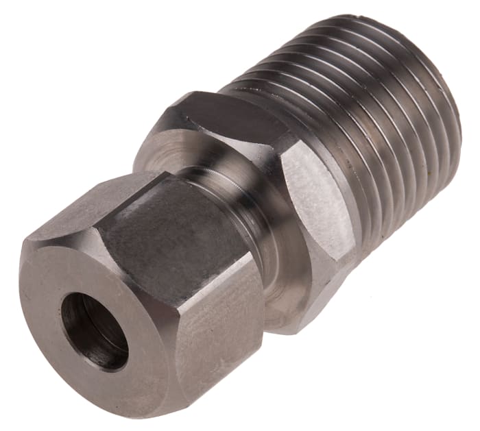 RS PRO 1/2 BSPT Compression Fitting for Use with Thermocouple or PRT Probe, 8mm Probe, RoHS Compliant Standard