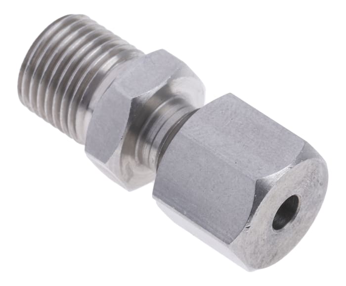 RS PRO 1/8 BSP Compression Fitting for Use with Thermocouple or PRT Probe, 1/8in Probe, RoHS Compliant Standard