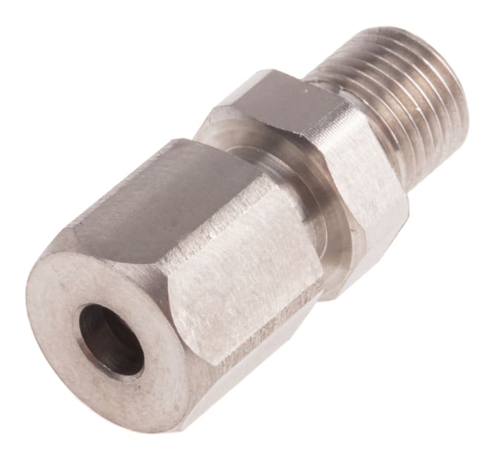 RS PRO 1/8 BSP Compression Fitting for Use with Thermocouple or PRT Probe, 3/16in Probe, RoHS Compliant Standard