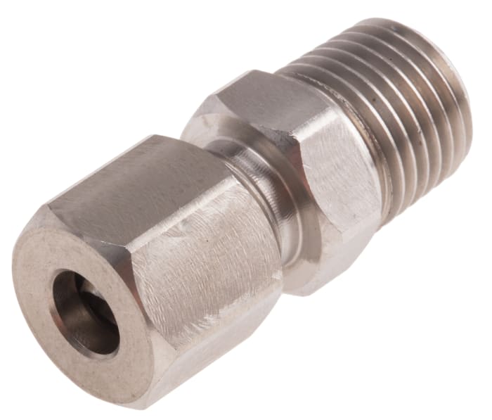 RS PRO 1/4 BSPT Compression Fitting for Use with Thermocouple or PRT Probe, 1/4in Probe, RoHS Compliant Standard
