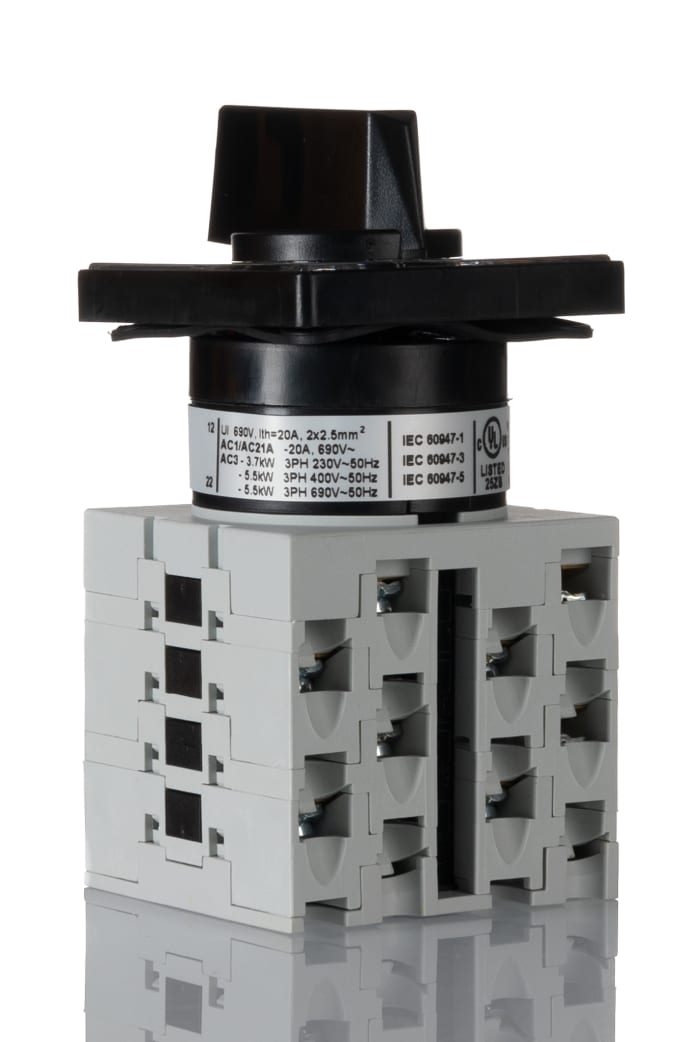 sato3 ③ GX2075U Lovato | Interruptor de leva Lovato, 3 Posiciones 60 ° GX