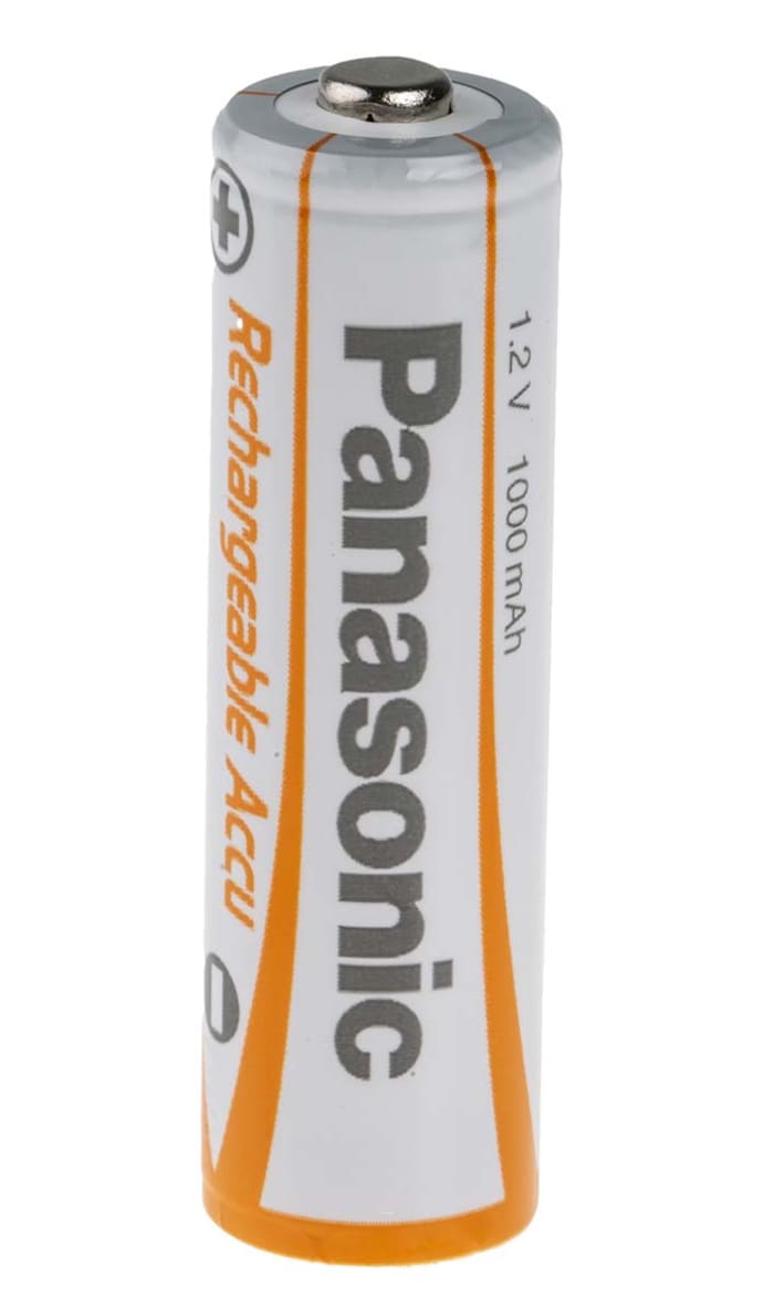 Panasonic AA NiMH Rechargeable AA Batteries, 1Ah, 1.2V - Pack of 4