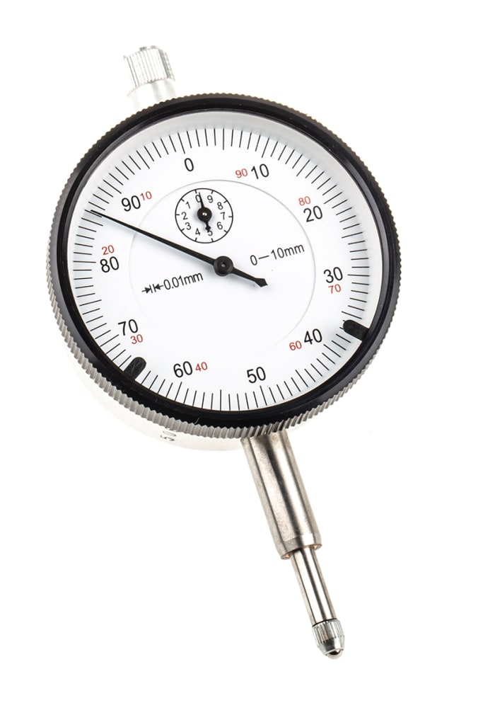 RS PROMetric Dial Indicator, 0 → 10 mm Measurement Range, 0.01 mm Resolution , ±0.008 mm Accuracy