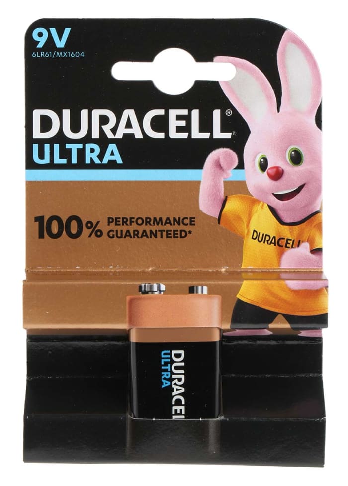 gids Wereldrecord Guinness Book bibliotheek 9V U/PWR P1 RS Duracell | Duracell Ultra Power Duracell Alkaline 9V Battery  PP3 | 841-7002 | RS Components