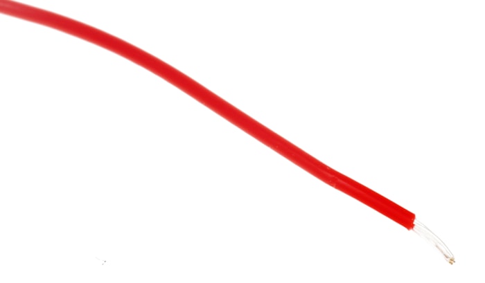 Zapojovací vodič plocha průřezu 0,08mm², prameny vodičů: 7/0,12 mm pramen vodičů, Červená, 300 V 100m 28 AWG RS PRO
