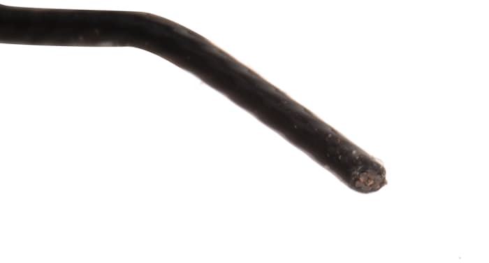 RS PRO Black 0.22mm² Hook Up Wire, 24 AWG, 7/0.2 mm, 25m, PTFE Insulation