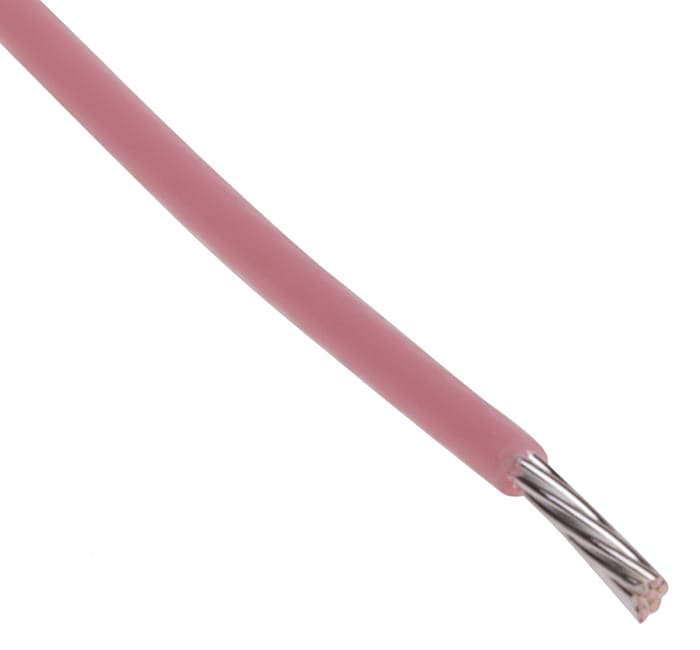 Fils de câblage RS PRO BS3G210, 0,22 mm², Rose, 24 AWG, 100m, 300 V