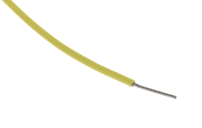 Fils de câblage RS PRO BS3G210, 0,34 mm², Jaune, 22 AWG, 25m, 600 V