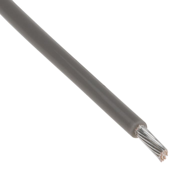 Fils de câblage RS PRO BS3G210, 0,34 mm², Gris, 22 AWG, 100m, 600 V