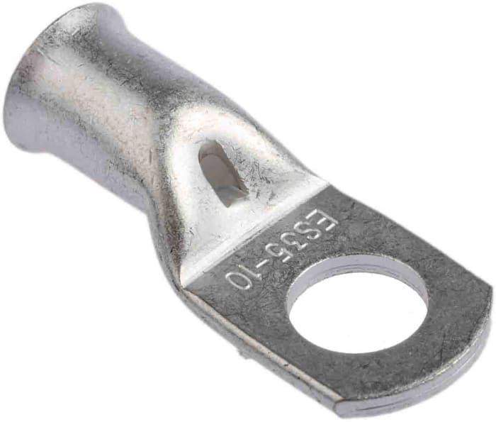 RS PRO Uninsulated Ring Terminal, 10mm Stud Size, 35mm² to 35mm² Wire Size, Natural