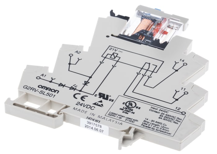 Omron Plug In Non-Latching Relay, 24V dc Coil, 6A Switching Current, SPDT