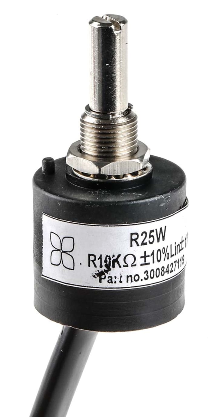 RS PRO RS PRO 10kΩ Rotary Potentiometer 1Gang Panel Mount 8427119