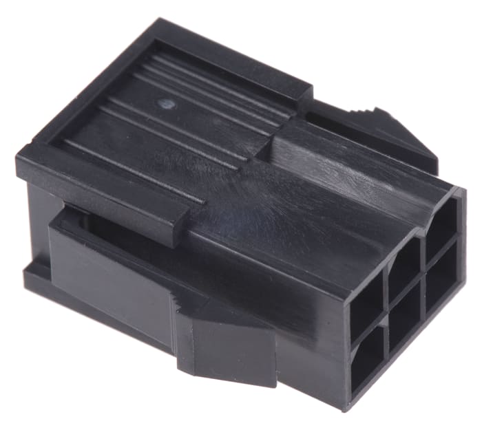 Molex, Mini-Fit Jr Male Connector Housing, 4.2mm Pitch, 6 Way, 2 Row