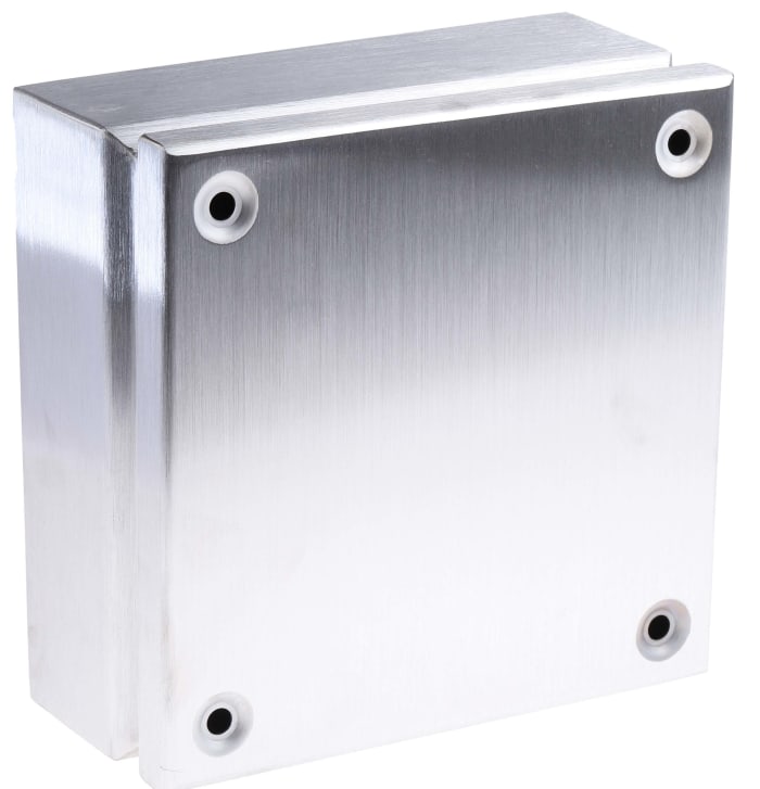 Caja de conexión RS PRO, 0, Acero Inoxidable, Sin Pintar, 200mm, 200mm, 80mm, 200 x 200 x 80mm, IP66